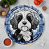 Cavapoo Black & White Glass Suncatcher Worktop Saver